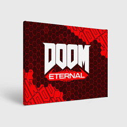 Холст прямоугольный DOOM ETERNAL ДУМ ЭТЕРНАЛ, цвет: 3D-принт