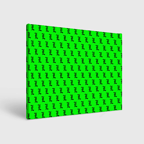 Картина прямоугольная Эл паттерн зеленый / 3D-принт – фото 1