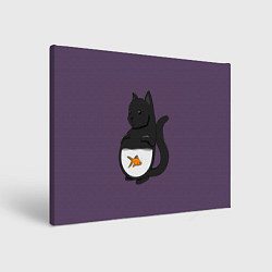 Картина прямоугольная Довольный кот