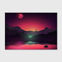 Холст прямоугольный Фиолетовый рассвет, цвет: 3D-принт — фото 2