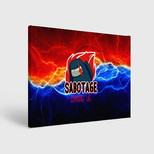 Картина прямоугольная Among us sabotage / 3D-принт – фото 1
