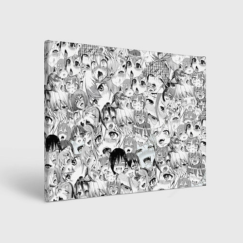 Картина прямоугольная Ahegao monochrome / 3D-принт – фото 1