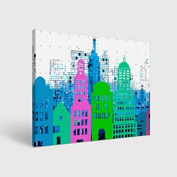 Холст прямоугольный Город, цвет: 3D-принт