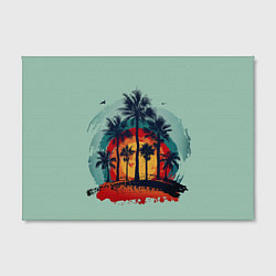 Холст прямоугольный Мазня с пальмами, цвет: 3D-принт — фото 2