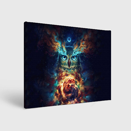 Картина прямоугольная Сова Космос / 3D-принт – фото 1