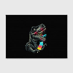 Холст прямоугольный T-REX ЕСТ МОРОЖЕНОЕ, цвет: 3D-принт — фото 2