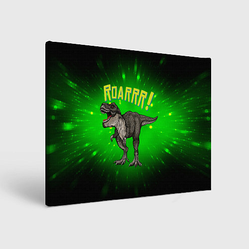 Картина прямоугольная Roarrr! Динозавр T-rex / 3D-принт – фото 1