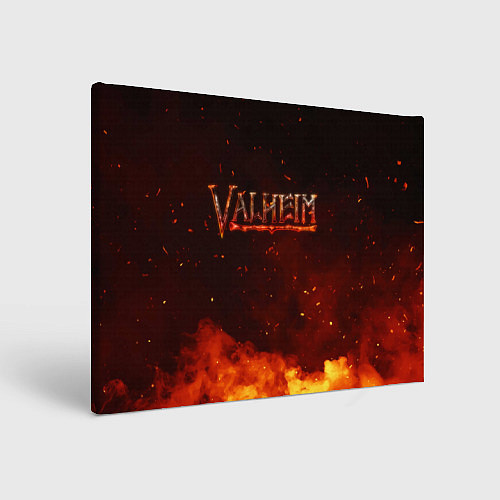 Картина прямоугольная Valheim огненный лого / 3D-принт – фото 1