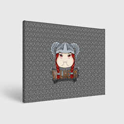 Холст прямоугольный Valheim рыжая девушка викинг, цвет: 3D-принт