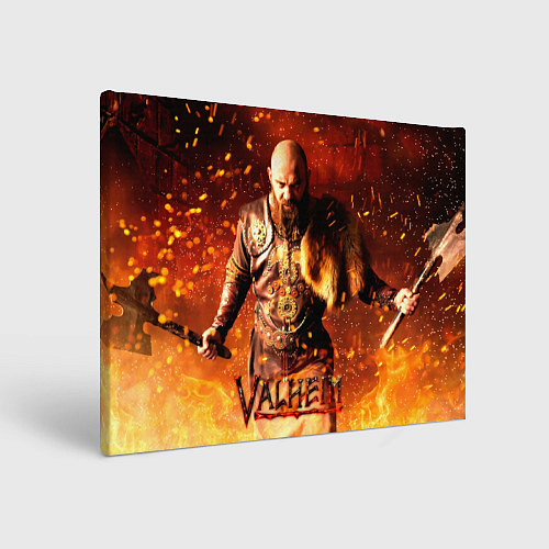 Картина прямоугольная Valheim Викинг в огне / 3D-принт – фото 1
