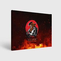 Холст прямоугольный Valheim огненный викинг, цвет: 3D-принт