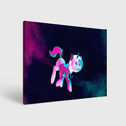 Холст прямоугольный Пони в космосе, цвет: 3D-принт