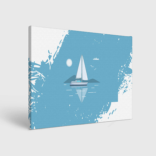 Картина прямоугольная ОДИНОКИЙ ПАРУСНИК SAILBOAT Z / 3D-принт – фото 1