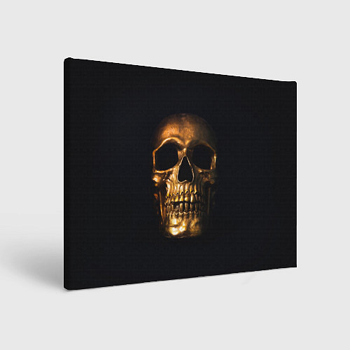 Картина прямоугольная Golden Skull / 3D-принт – фото 1