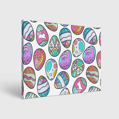 Картина прямоугольная Пасхальные яйца / 3D-принт – фото 1