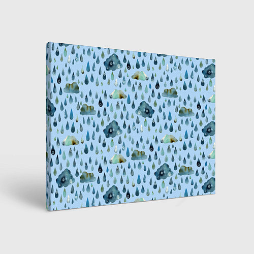 Картина прямоугольная Дождливая осень Тучки и дождь / 3D-принт – фото 1