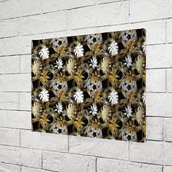 Холст прямоугольный Листва, кружева и золото, цвет: 3D-принт — фото 2