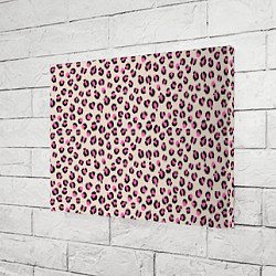 Холст прямоугольный Леопардовый принт розовый, цвет: 3D-принт — фото 2