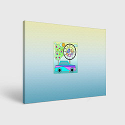 Холст прямоугольный Яркая аппликация для мальчика, цвет: 3D-принт