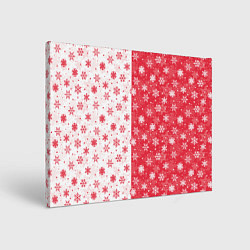 Картина прямоугольная Снежинки - новогодние узоры