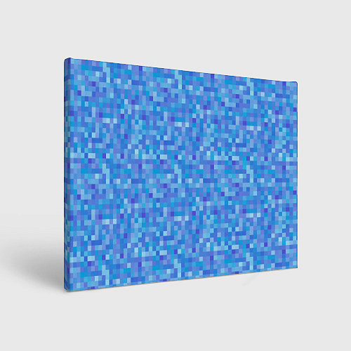 Картина прямоугольная Голубая пиксель абстракция / 3D-принт – фото 1