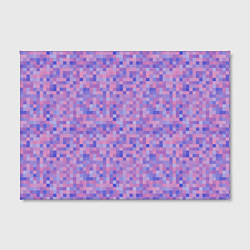 Холст прямоугольный Сиреневая пиксельная абстракция, цвет: 3D-принт — фото 2