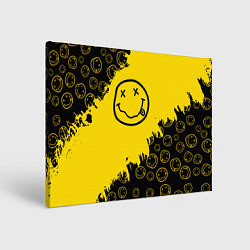 Холст прямоугольный Nirvana Smile Нирвана Рваный Паттерн, цвет: 3D-принт