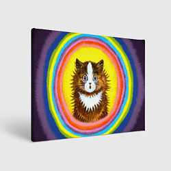 Холст прямоугольный Радужный кот Луиса Уэйна, цвет: 3D-принт