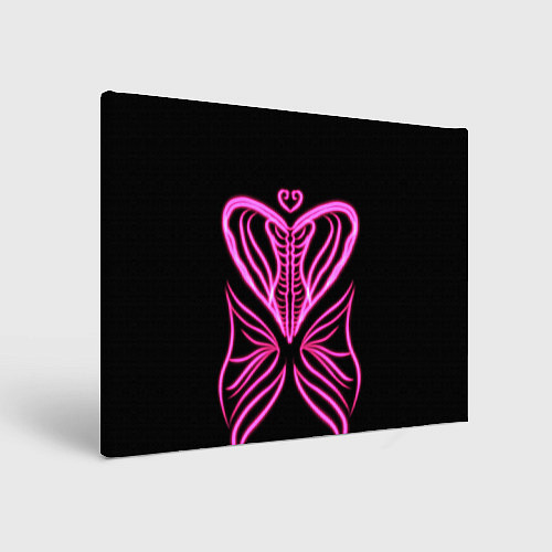 Картина прямоугольная Бабочка любви / 3D-принт – фото 1