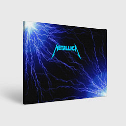 Холст прямоугольный METALLICA BLUE FLASH МЕТАЛЛИКА СИНИЕ МОЛНИИ, цвет: 3D-принт