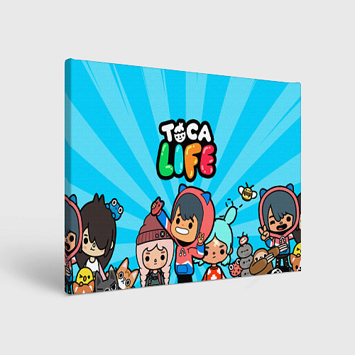 Картина прямоугольная Toca Life: Friends / 3D-принт – фото 1