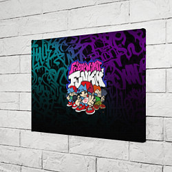 Холст прямоугольный FRIDAY NIGHT FUNKIN NEON GRAFFITI, цвет: 3D-принт — фото 2