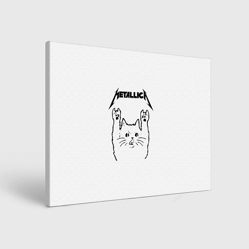 Картина прямоугольная Metallica Meowtallica / 3D-принт – фото 1
