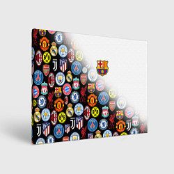 Холст прямоугольный FC BARCELONA LOGOBOMBING, цвет: 3D-принт