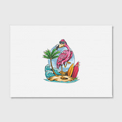 Холст прямоугольный Фламинго На Острове, цвет: 3D-принт — фото 2