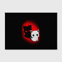 Холст прямоугольный КОТИК ДЬЯВОЛ KITTY DEVIL, цвет: 3D-принт — фото 2