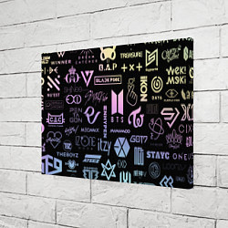 Холст прямоугольный K-pop лого исполнителей, цвет: 3D-принт — фото 2