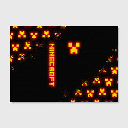 Холст прямоугольный MINECRAFT ОГНЕННЫЙ КРИПЕР, цвет: 3D-принт — фото 2