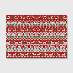Холст прямоугольный Deer Christmas Pattern, цвет: 3D-принт — фото 2