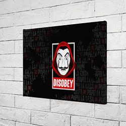 Холст прямоугольный LA CASA DE PAPEL DISOBEY БУМАЖНЫЙ ДОМ, цвет: 3D-принт — фото 2