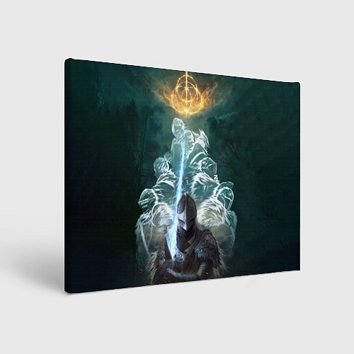 Картина прямоугольная Elden Ring рыцарь и предшественники серии Souls El / 3D-принт – фото 1