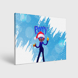 Холст прямоугольный Новогодний Poppy Playtime, цвет: 3D-принт