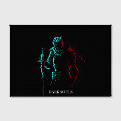Холст прямоугольный Dark Souls NEON Силуэт, цвет: 3D-принт — фото 2