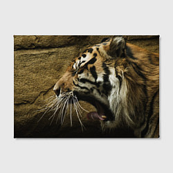 Холст прямоугольный Зевающий тигр, цвет: 3D-принт — фото 2