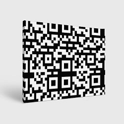 Холст прямоугольный Qr codeкуаркод, цвет: 3D-принт