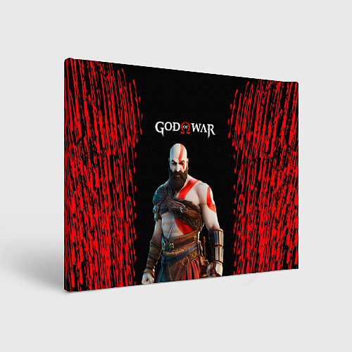 Картина прямоугольная God of War красные разводы / 3D-принт – фото 1