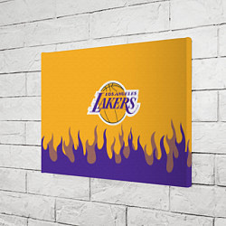 Холст прямоугольный LA LAKERS NBA FIRE ЛЕЙКЕРС ОГОНЬ, цвет: 3D-принт — фото 2