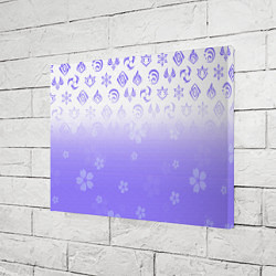 Холст прямоугольный GENSHIN IMPACT SYMBOL PATTERN SAKURA САКУРА, цвет: 3D-принт — фото 2