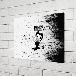 Холст прямоугольный Bendy and the ink machine - Black & White, цвет: 3D-принт — фото 2