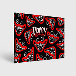 Холст прямоугольный Poppy Playtime Huggy Wuggy Smile, цвет: 3D-принт